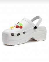 Novelido Yüksek Taban Stickerslı Crocs Terlik - 3