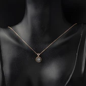 Kolye & Küpe Rose Altın Set - 2