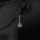 Baget Taşlı Rose Altın Küpe thumbnail 2