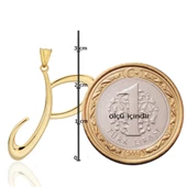 P Harfi Altın Kolye Ucu thumbnail 3