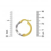2 Cm Çaplı Burgulu 14 Ayar Altın Küpe - 5