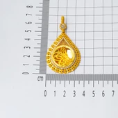 Damla Tuğra Kalpli Altın Kolye Ucu thumbnail 5