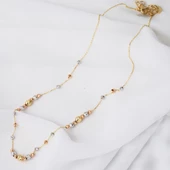 Kolye Bileklikli Top Altınlı Takı Seti - 6