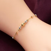 Kolye Bileklikli Top Altınlı Takı Seti - 3