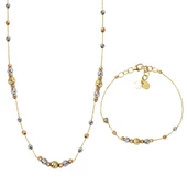 Kolye Bileklikli Top Altınlı Takı Seti - 1