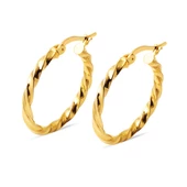 Burgu 2,2 cm. Çaplı 22 Ayar Halka Küpe - 6