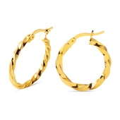 Burgu 2,2 cm. Çaplı 22 Ayar Halka Küpe - 1