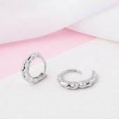 Kemik Beyaz Halka Altın Küpe thumbnail 3