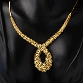 Yıldız 22 Ayar Taşsız Altın Gerdanlık - 2