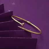 Çivi 14 Ayar Taşsız Altın Bilezik thumbnail 4