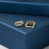 Yaprak 14 Ayar Altın Küpe thumbnail 3