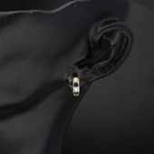 Lacivert Taşlı Altın Halka Bebek Küpesi thumbnail 2