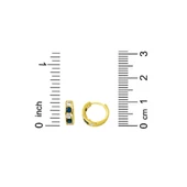 Lacivert Taşlı Altın Halka Bebek Küpesi thumbnail 5