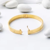 Taşsız 14 Ayar Altın Kelepçe Bilezik thumbnail 3