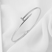 Çivi 14 Ayar Beyaz Altın Bilezik thumbnail 3