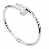 Çivi 14 Ayar Beyaz Altın Bilezik thumbnail 1