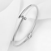 Çivi 14 Ayar Beyaz Altın Bilezik thumbnail 5