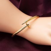 Çivi 14 Ayar Taşsız Altın Bilezik thumbnail 2