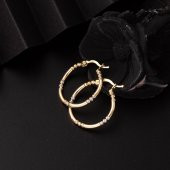 Top Altınlı 1,8 cm Çaplı Halka Küpe - 2