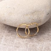 Top Altınlı 1,8 cm Çaplı Halka Küpe - 3