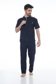 Estiva 22261 Erkek Penye Apolet Desenli Kısa Kollu Pijama Takımı - 2