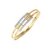 Taşlı Altın Üçlü Kaburga Bilezik thumbnail 5