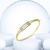 Top Top 14 Ayar Üçlü Kaburga Altın Bilezik thumbnail 5