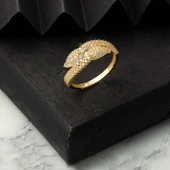 İnsta 14 Ayar Taşlı Altın Yüzük thumbnail 5