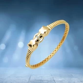 Leona Taşsız Kelepçe Altın Bilezik thumbnail 6