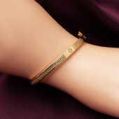 Vidalı Taşsız Altın Kelepçe Bilezik thumbnail 2