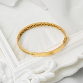 Uzay Yolu Altın Kelepçe Bilezik thumbnail 5