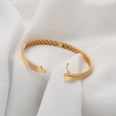 Uzay Yolu Altın Kelepçe Bilezik thumbnail 3