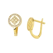 Tenis 14 Ayar Altın Küpe - 1