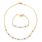 Kolye & Bileklik Ataç Zincir Altın Set - 1