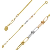 Kolye & Bileklik Ataç Zincir Altın Set - 7