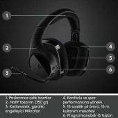 Logitech G G533 DTS 7.1 Surround Ses Kablosuz Oyuncu Kulaklığı - Siyah - 2