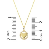 Aşk Çemberi İçinde Kalpli Altın Kolye thumbnail 5