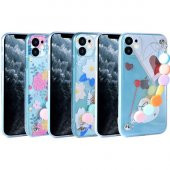 Apple iPhone 11 Kılıf Şeffaf Desenli Boncuk Tutacak Tasarımlı Kapak - 4