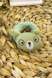 Büyük Figürlü Peluş Lastik Toka Yeşil SBT165 - 1