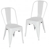 Tolix Kolsuz Metal Sandalye-Beyaz(2 Adet) - 1