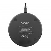 ASONIC AS-W120 HIZLI 10W MASA ÜSTÜ SİYAH KABLOSUZ ŞARJ CİHAZI - 4