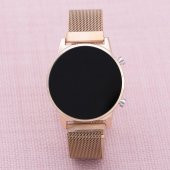 Rose Çelik Dijital Led Hasır Kordon Yeni Model Unisex Kol Saati ST-303874 - 2