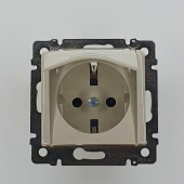 Legrand Valena Kapaklı topraklı priz 10/16 A - 250V AC Bej 774322 thumbnail 1