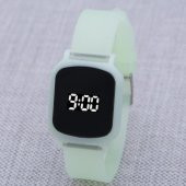SaaTTino Yeşil Silikon Kordonlu Dokunmatik Led Ekran Unisex Kol Saati ST-303859 - 3
