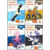 Çizmeli Harikalar Havada-Karada-Suda-Uzayda Nasıl Çizilir?4lü Set - 1