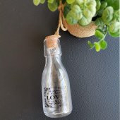 Evdiva Mantar Kapaklı Cam Lüx Mini Şişe 1 no - 2