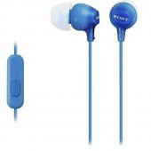 Sony MDR-EX15AP Mikrofonlu Kulak İçi Kulaklık MAVİ - 1