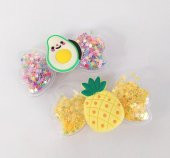 Ananas Avokado Meyveli Silikon Yıldızlı Pens Toka thumbnail 3