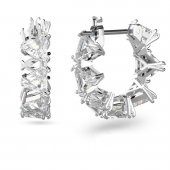 5632467 Swarovski Küpe Millenia:Ortyx Pierced Earrings Mini Hoop triangle Rhodium shiny White - 1