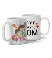 Love My Mom Kişiye Özel Anneler Günü Kupası thumbnail 1